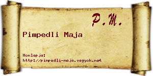 Pimpedli Maja névjegykártya